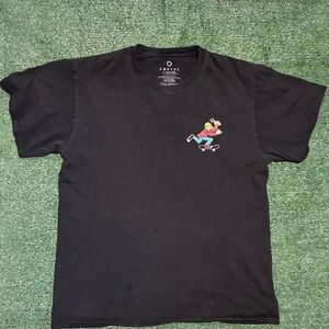 Empyre Black Tee with Skater Embroidery